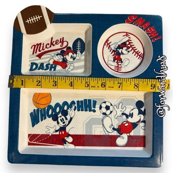Adorable Mickey Mouse Kids Plate - 9.5" x 9.5" - Picture 4 of 7